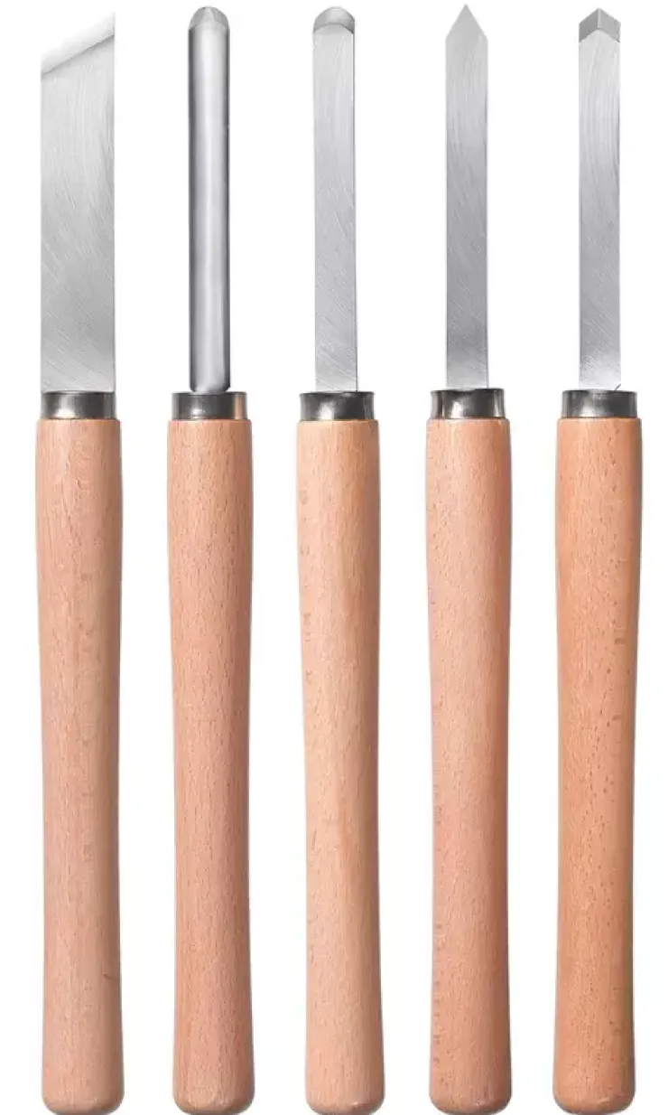 5-pc. Woodturning Chisel Set Further Tools Accessories